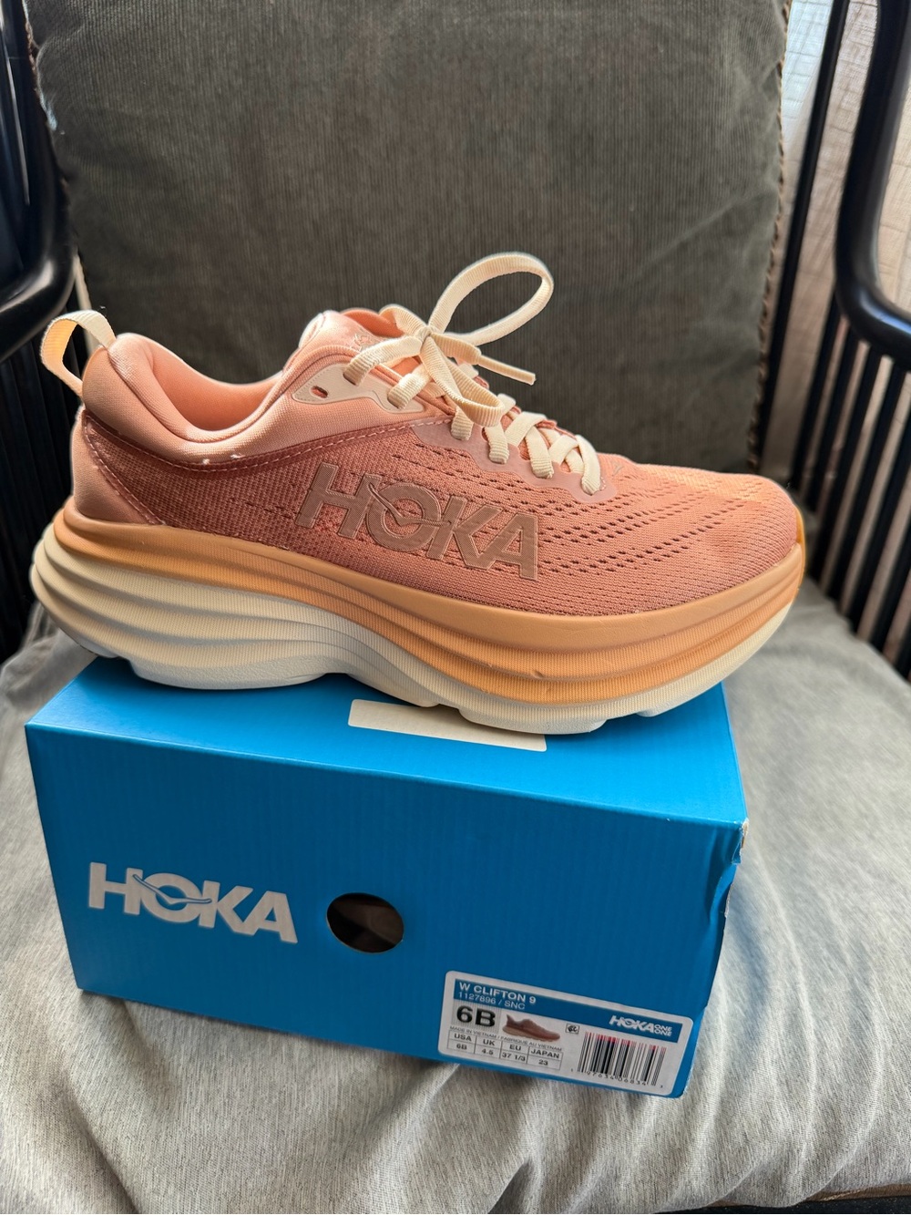 Hoka One One Women's Peach/Coral Athletic Running Shoe